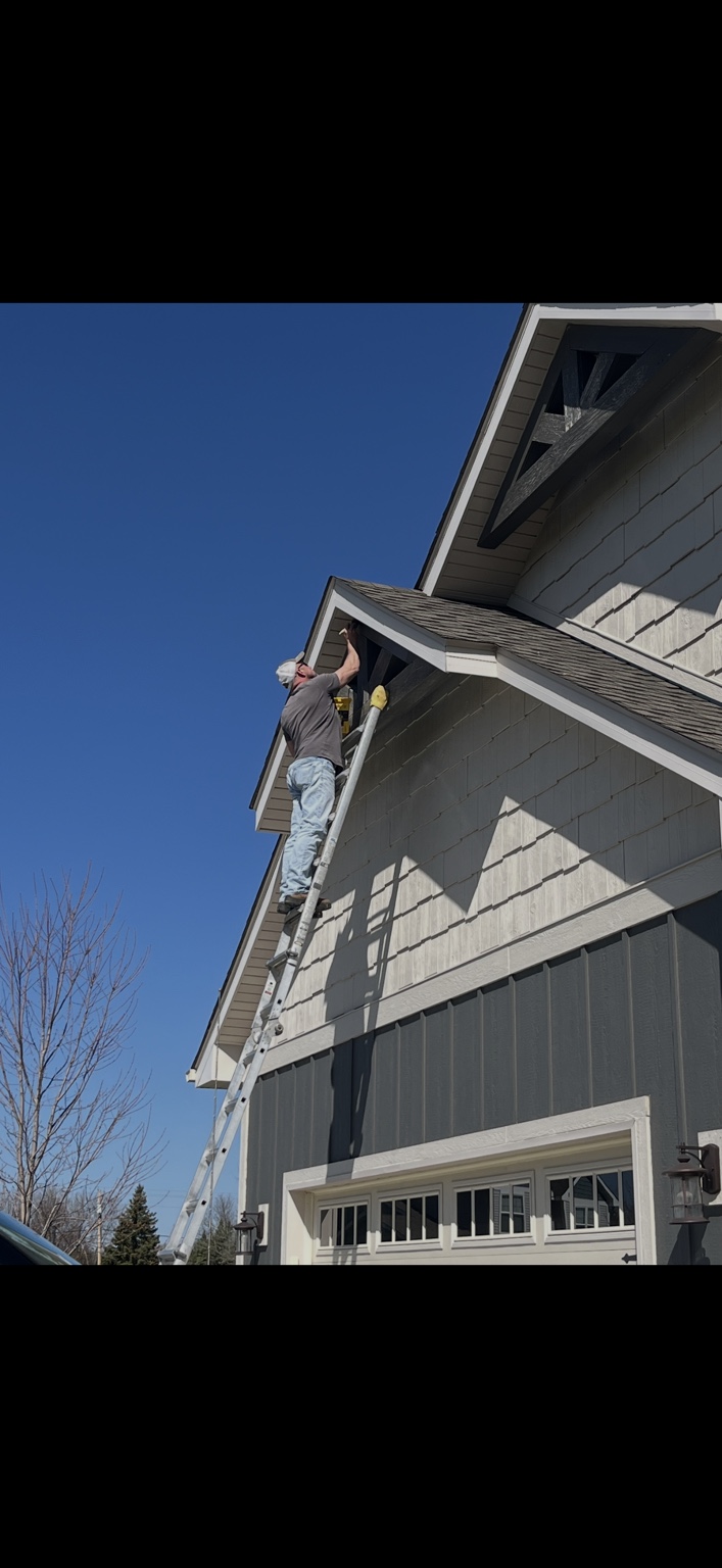 Exterior construction work in progress