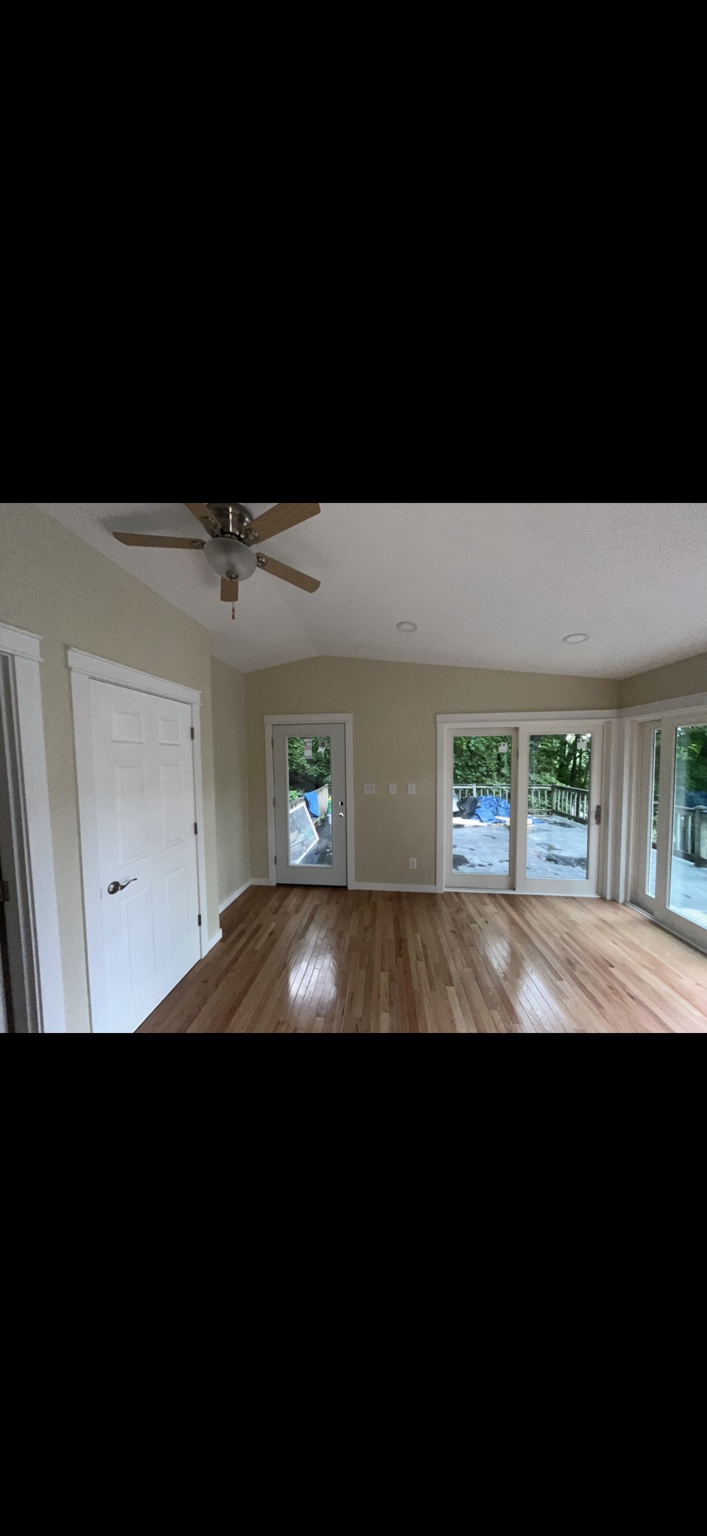Completed interior remodeling work