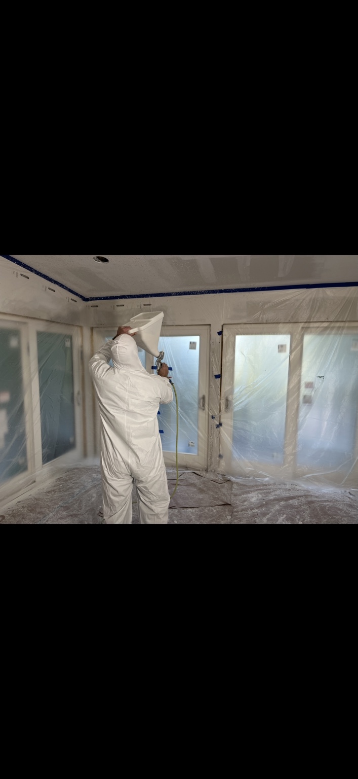 Interior spray painting