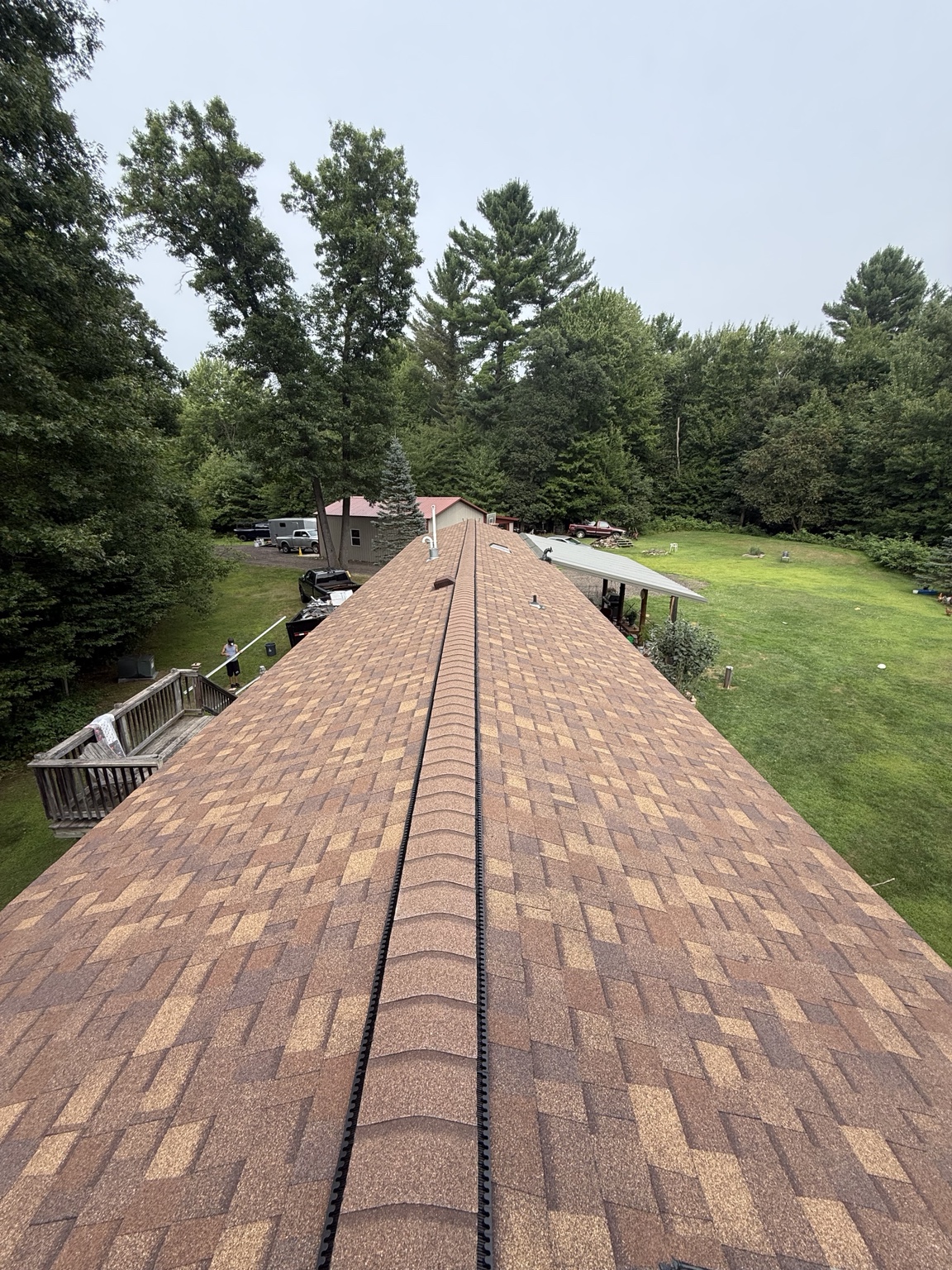 Completed shingle roof